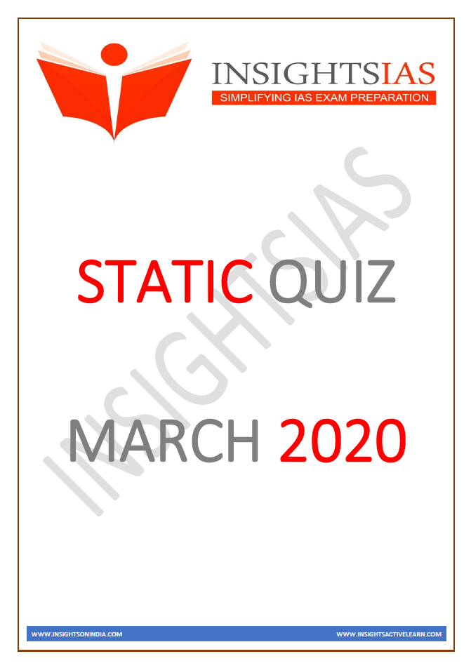 Insights Ias Static Quiz February Pdf Upsc Pdf