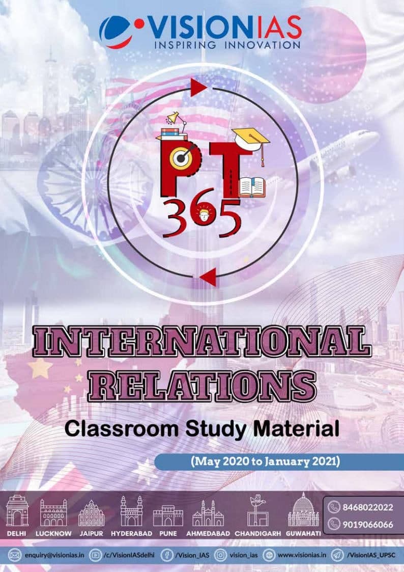 Vision IAS PT 365 International Relations Prelims 2021 PDF