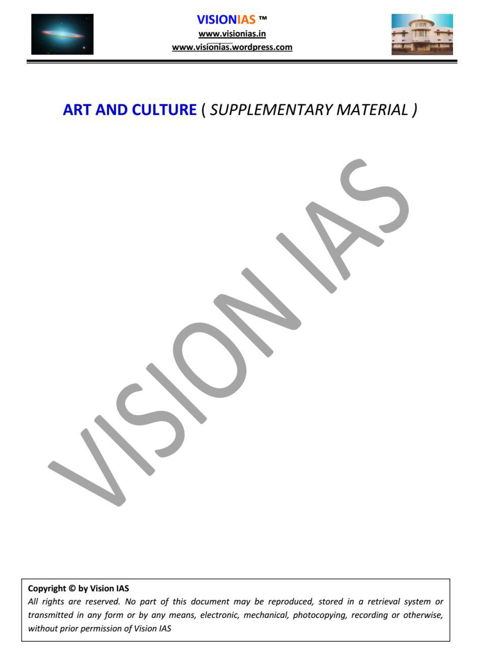 Vision IAS Art and Culture Printed Notes PDF Download