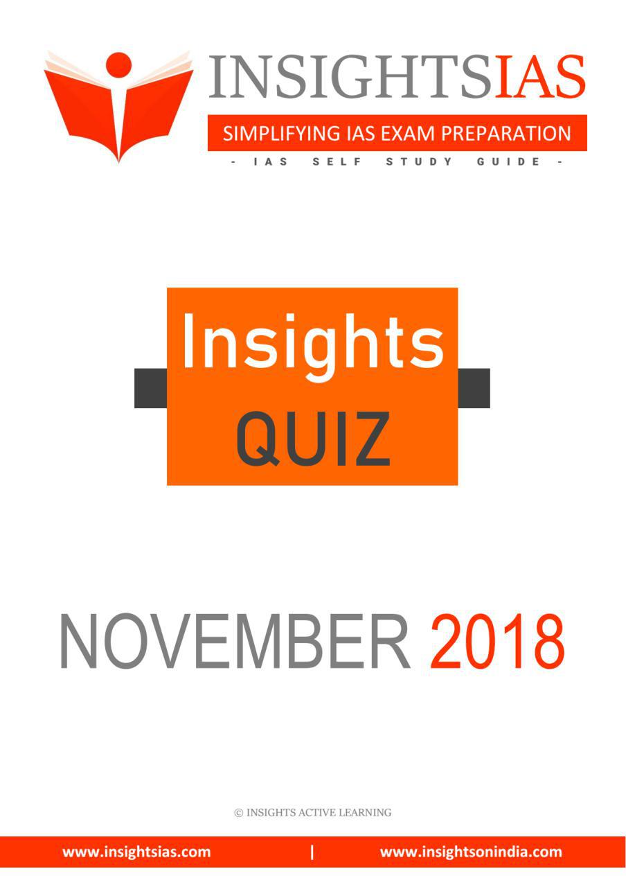 Insight IAS Daily Quiz November 2018 PDF Download