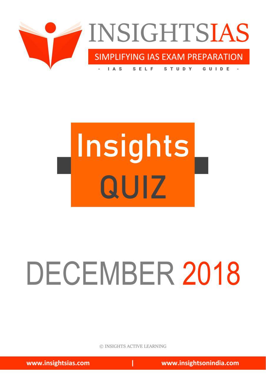 Insights IAS Daily Quiz December 2018 PDF Download