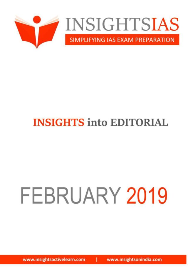 Insight IAS Daily Editorial February 2019
