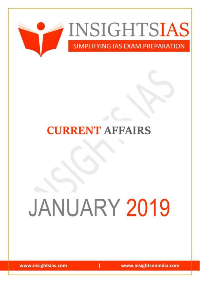 Insights IAS Current Affairs January 2019 PDF