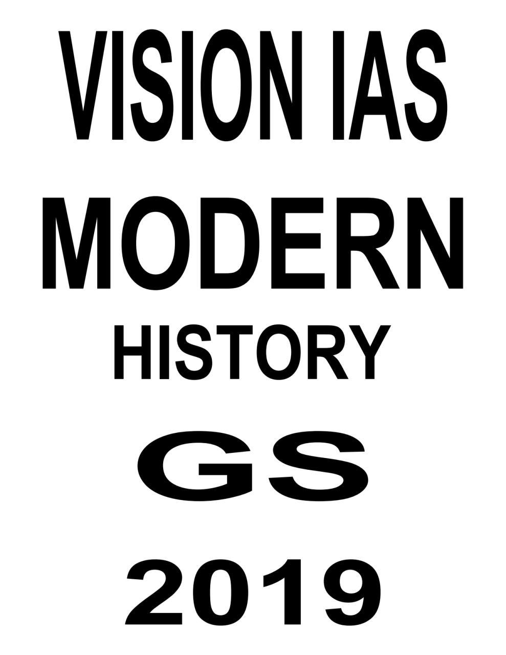 Vision IAS Modern History English Printed Notes