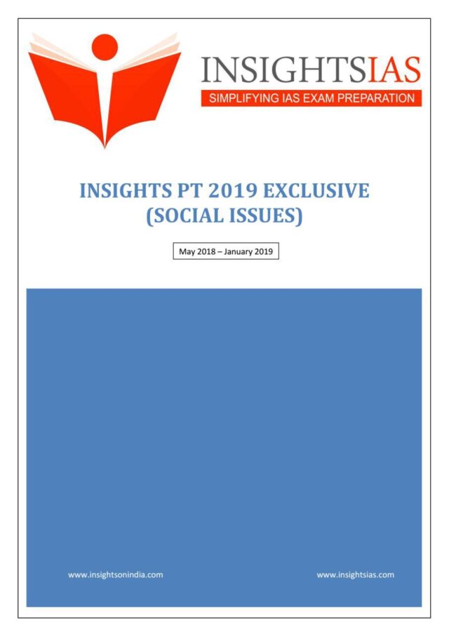 Insight IAS Prelims 2019 Social Issue Revision Module