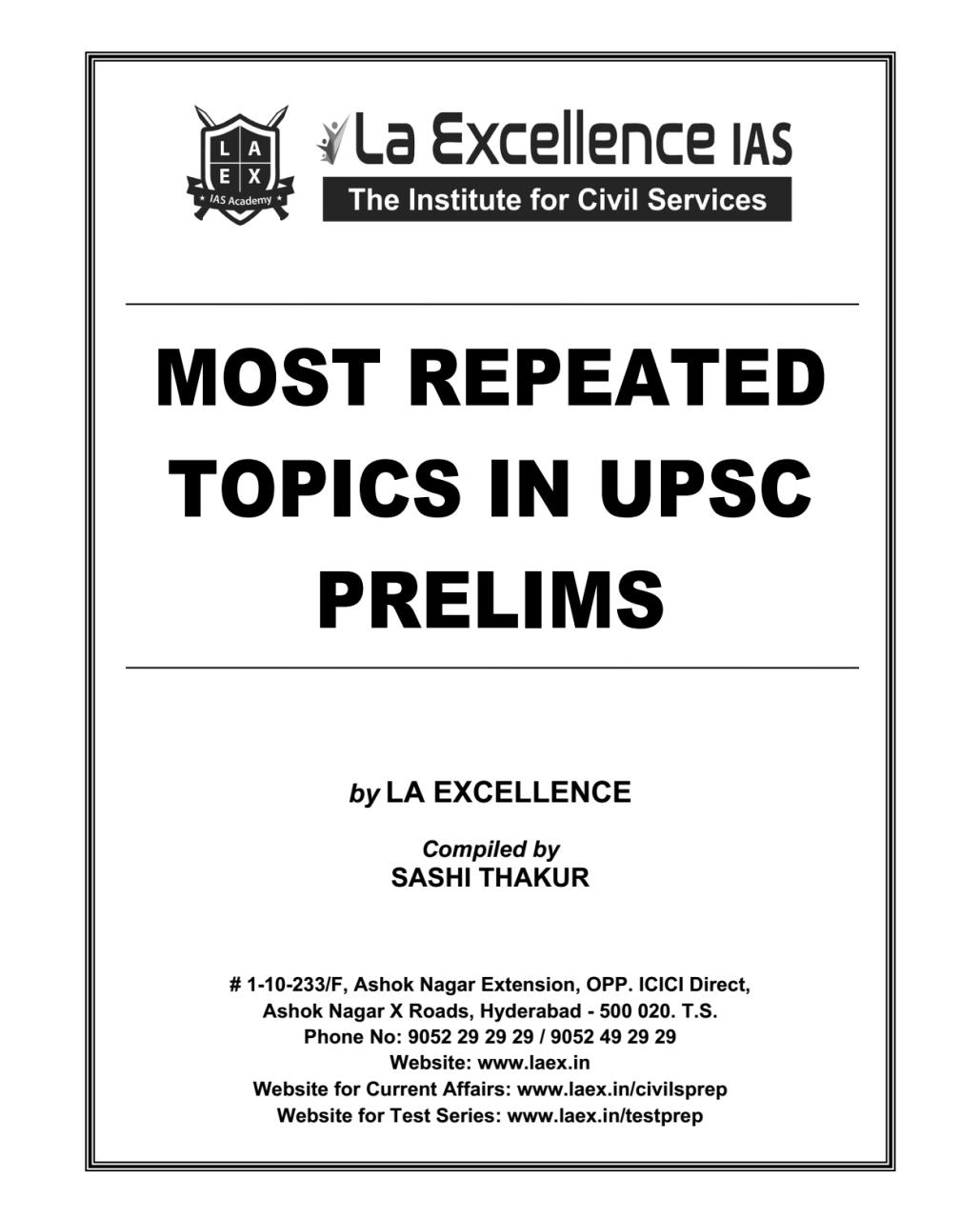 Most Repeated Topics in UPSC Prelims PDF Download VISION