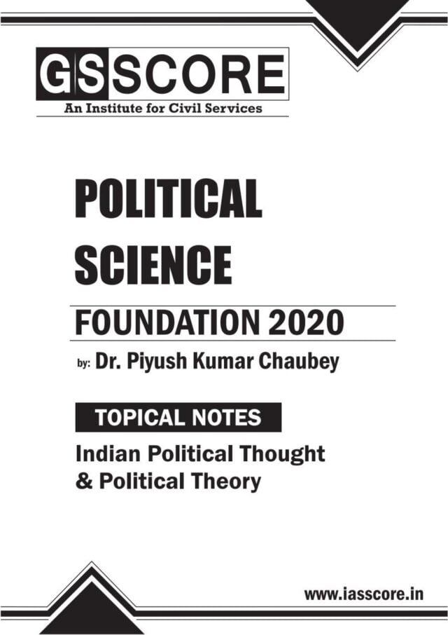GS SCORE PSIR Indian Political Thought and Political Theory Part 3 PDF