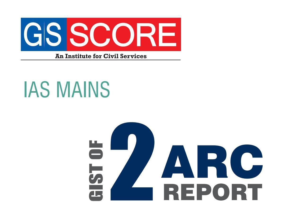 GS Score 2nd ARC Report on Crisis Management PDF UPSC PDF