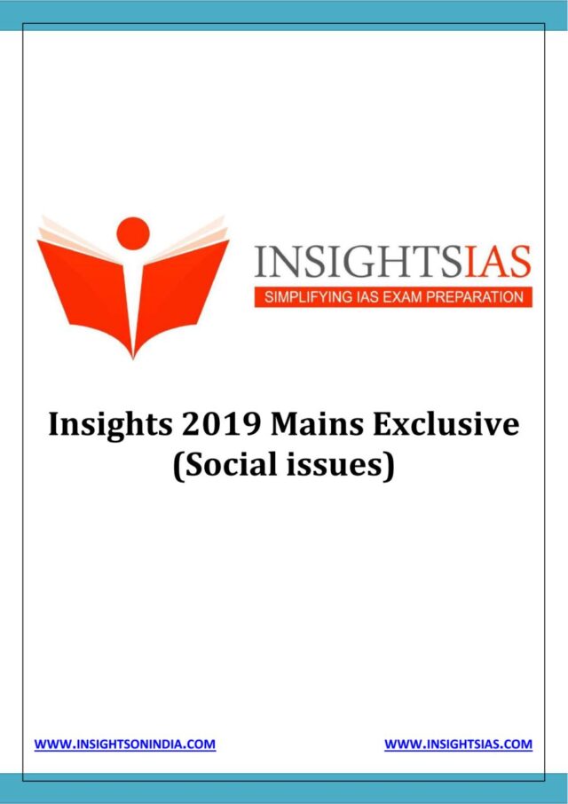 Insights IAS Mains Exclusive Social Issue 2019 PDF