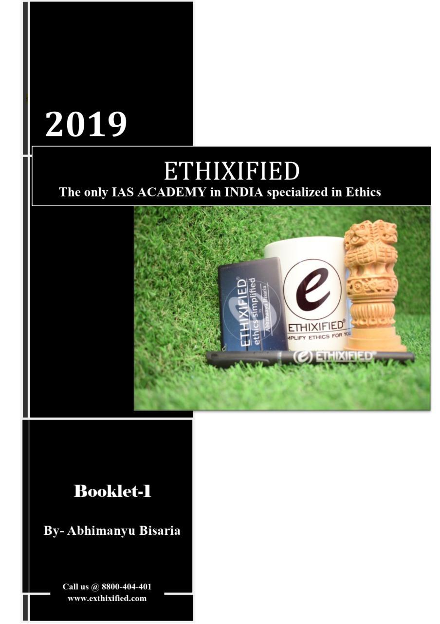 Ethixified IAS Ethics Printed Notes PDF
