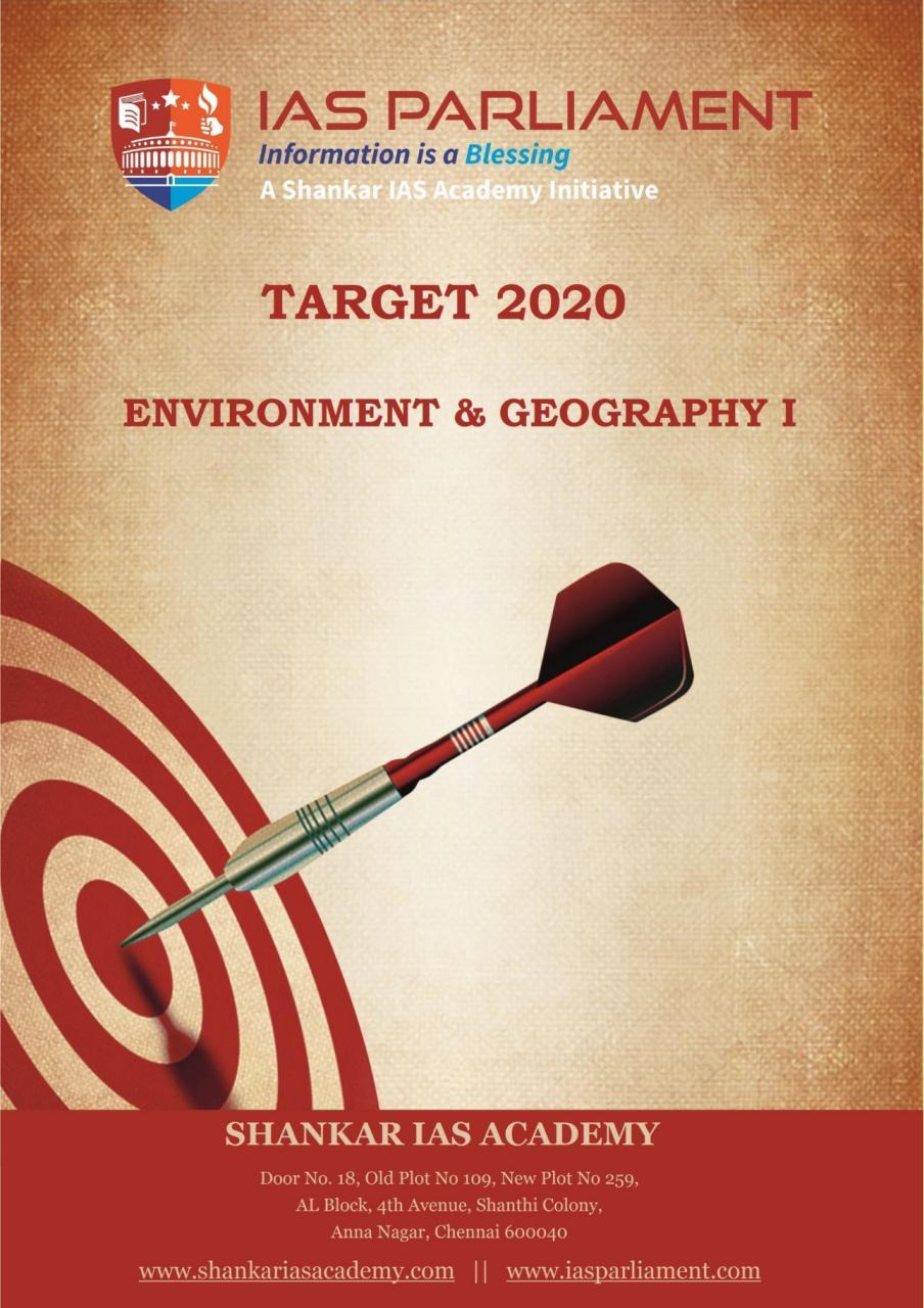 Shankar IAS Target 2020 Environment & Geography Part 1 PDF - VISION