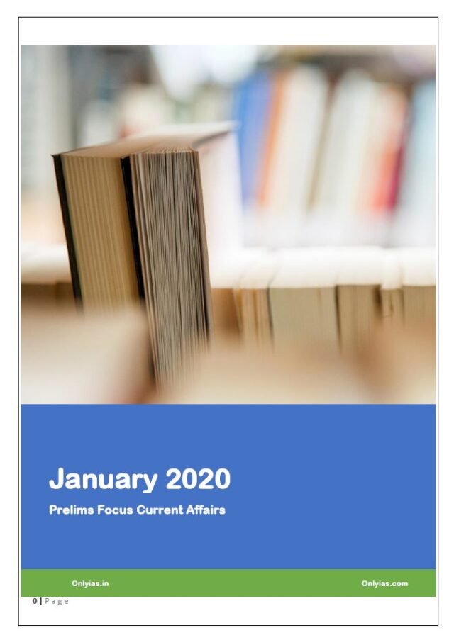 Only IAS January 2020 Current Affairs PDF
