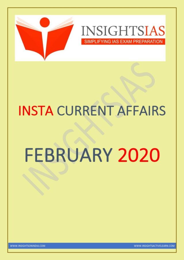 Insights IAS Current Affairs February 2020 PDF