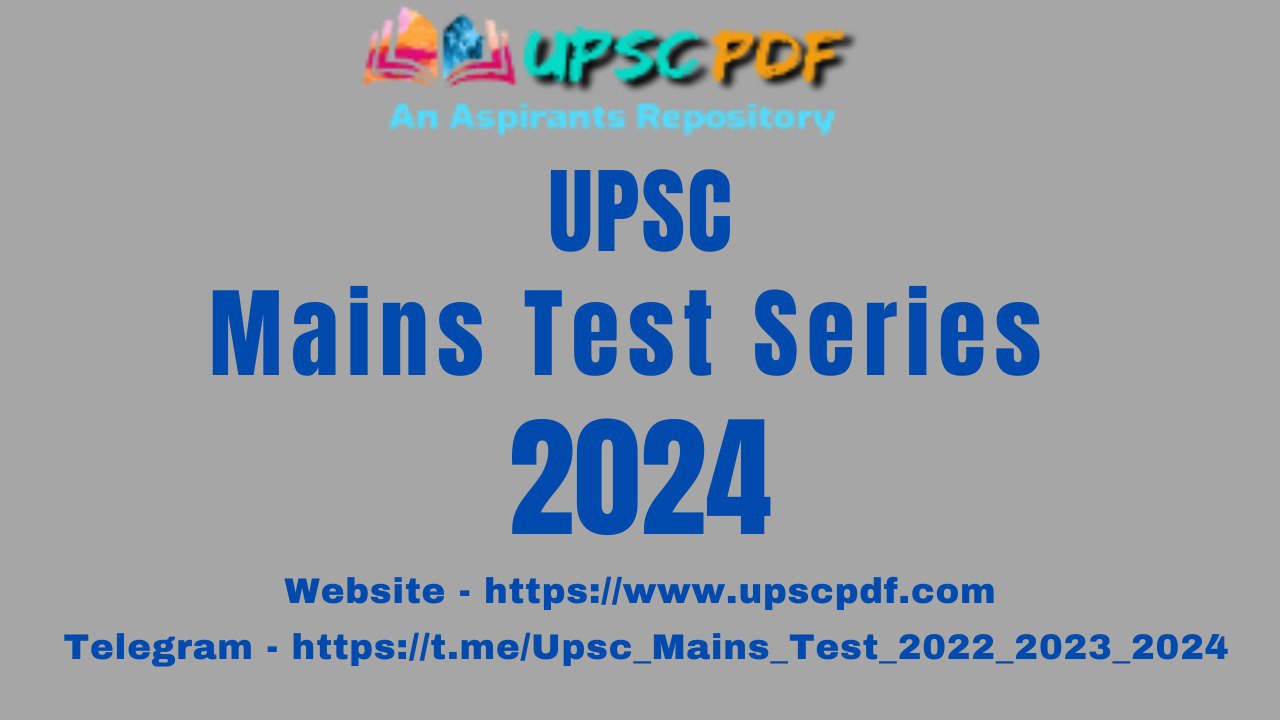 VISION IAS Mains 2024 Test 6 With Solution PDF UPSC PDF