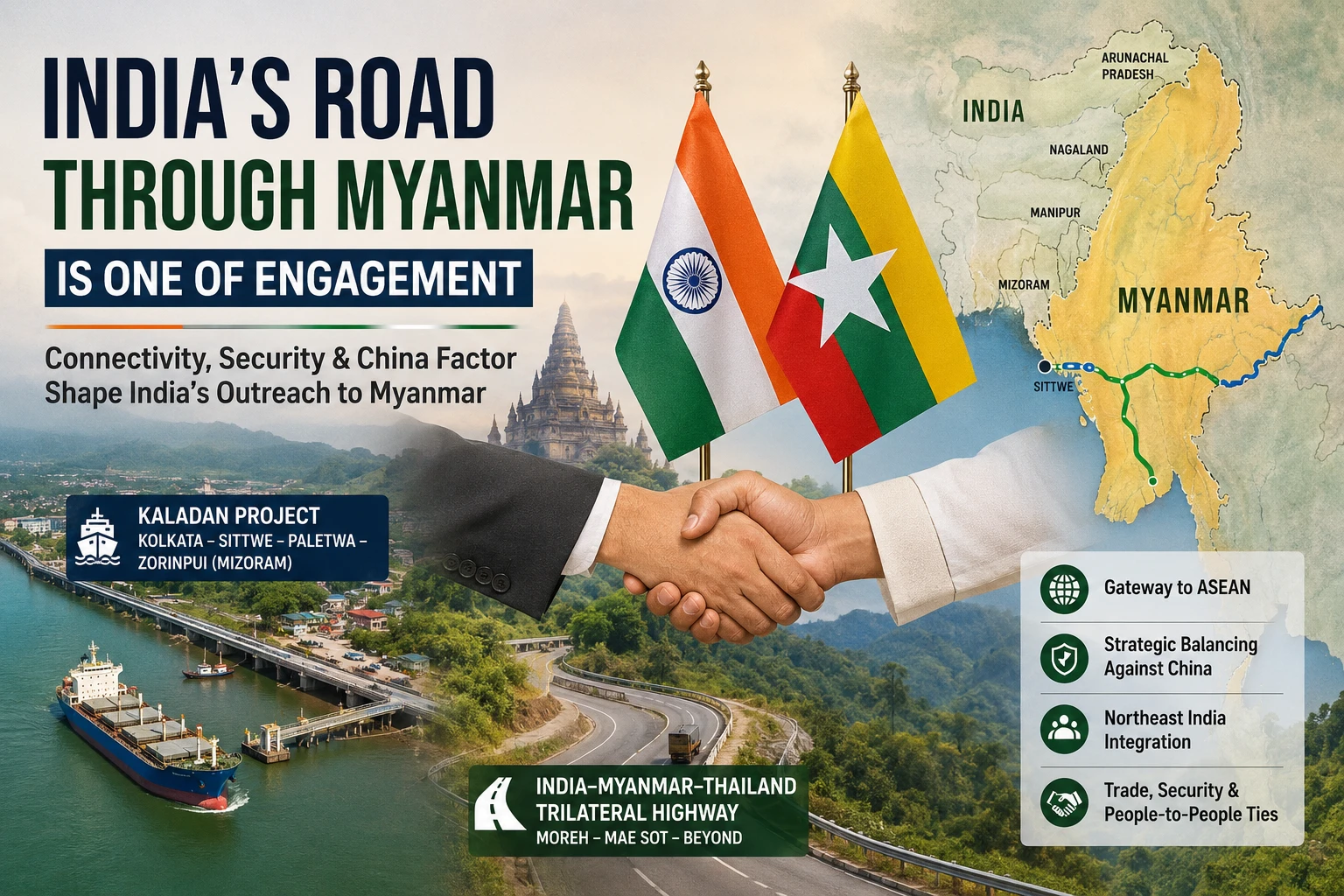 India–Myanmar Relations, Act East Policy & Connectivity Projects: UPSCPDF Editorial Analysis