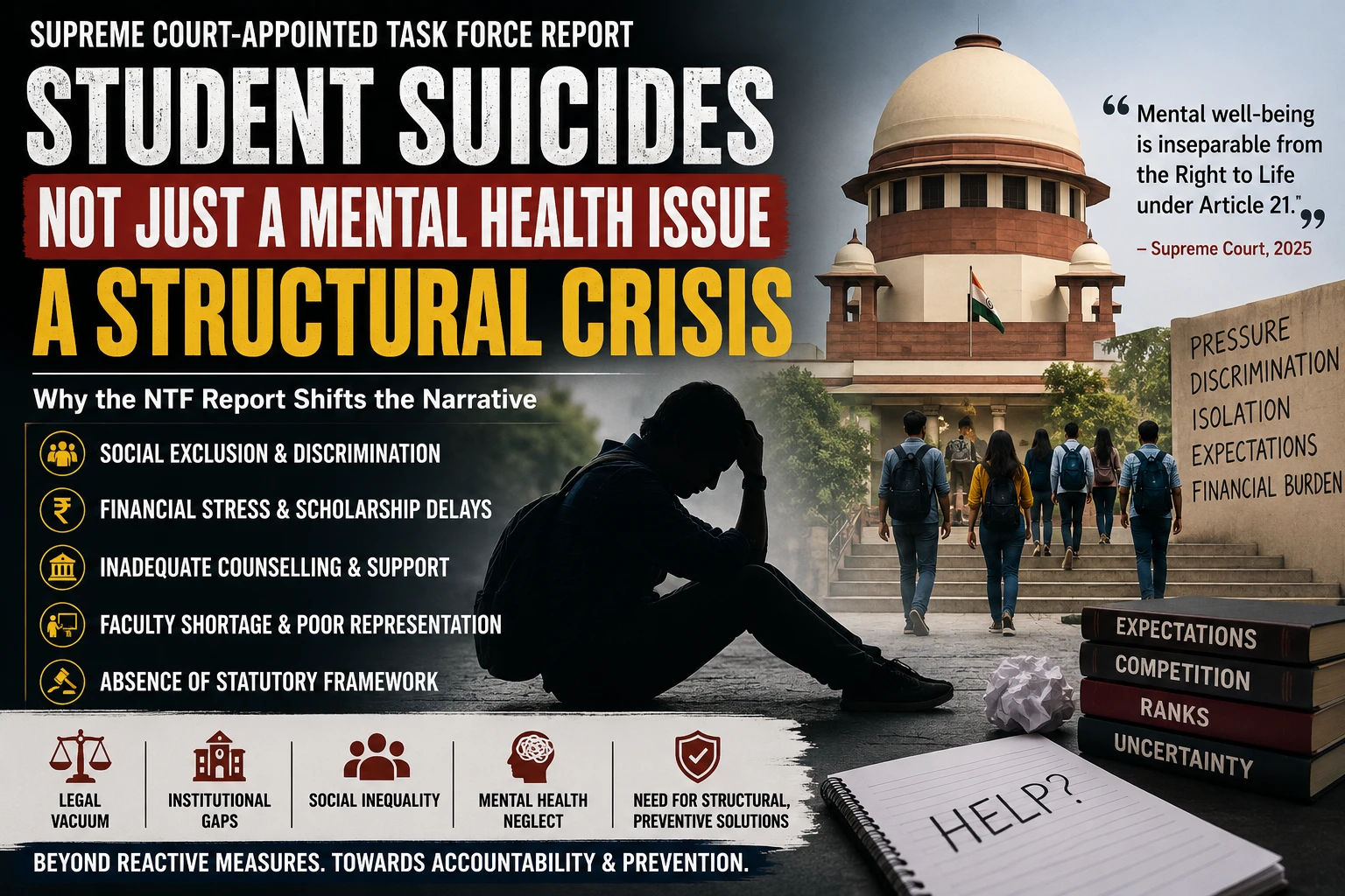 Student Suicides: Addressing India’s Structural Crisis in Education | UPSCPDF GS Analysis