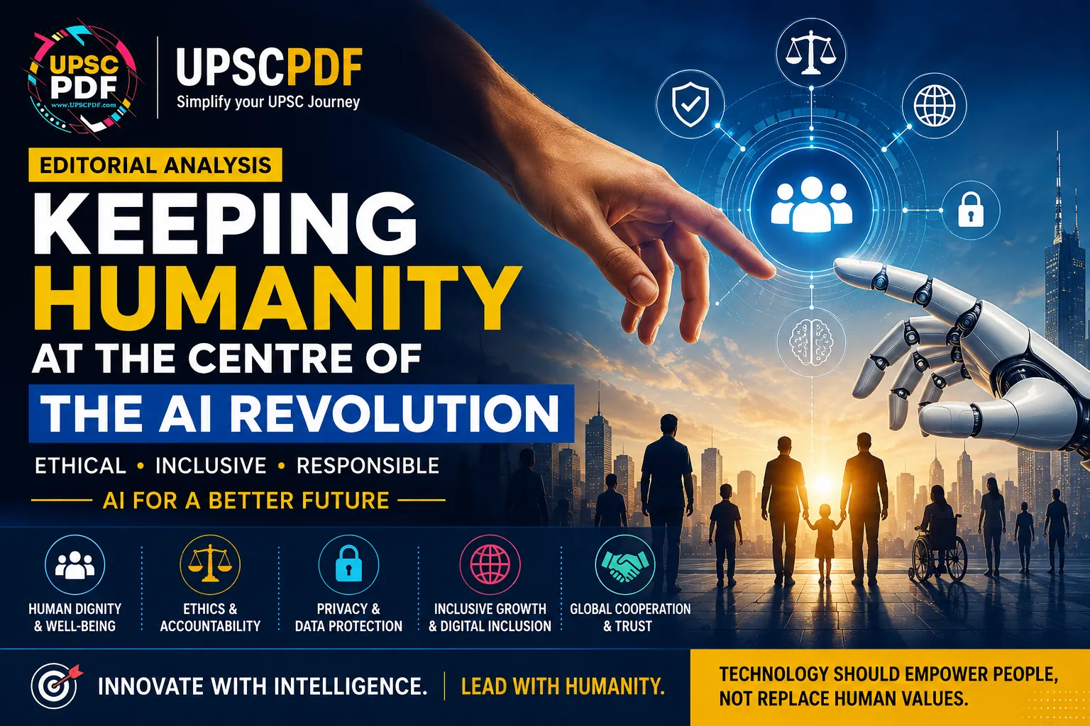 Keeping Humanity at the Centre of the AI Revolution: UPSCPDF Editorial Analysis