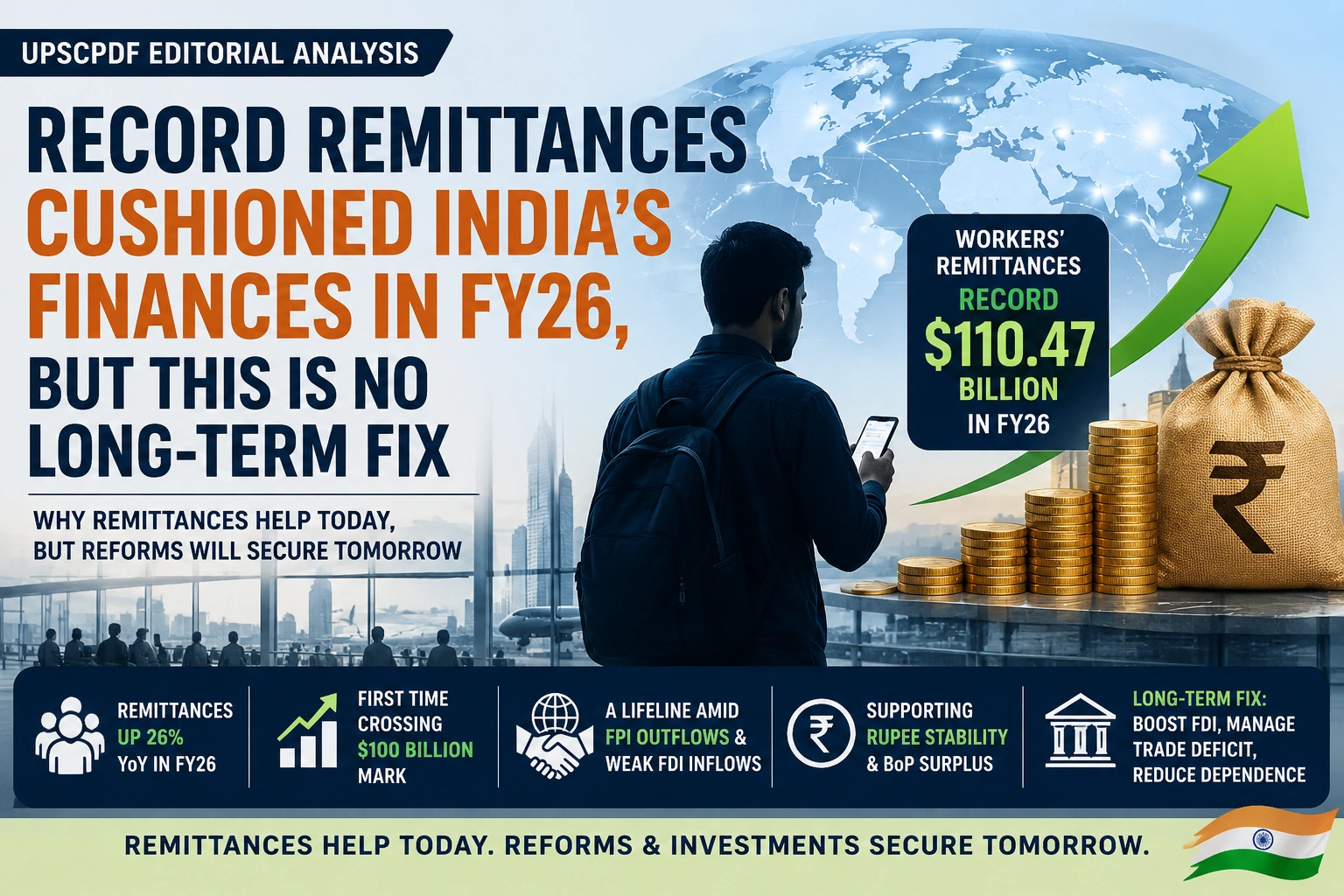 UPSCPDF Editorial Analysis | Record Remittances and India’s External Sector