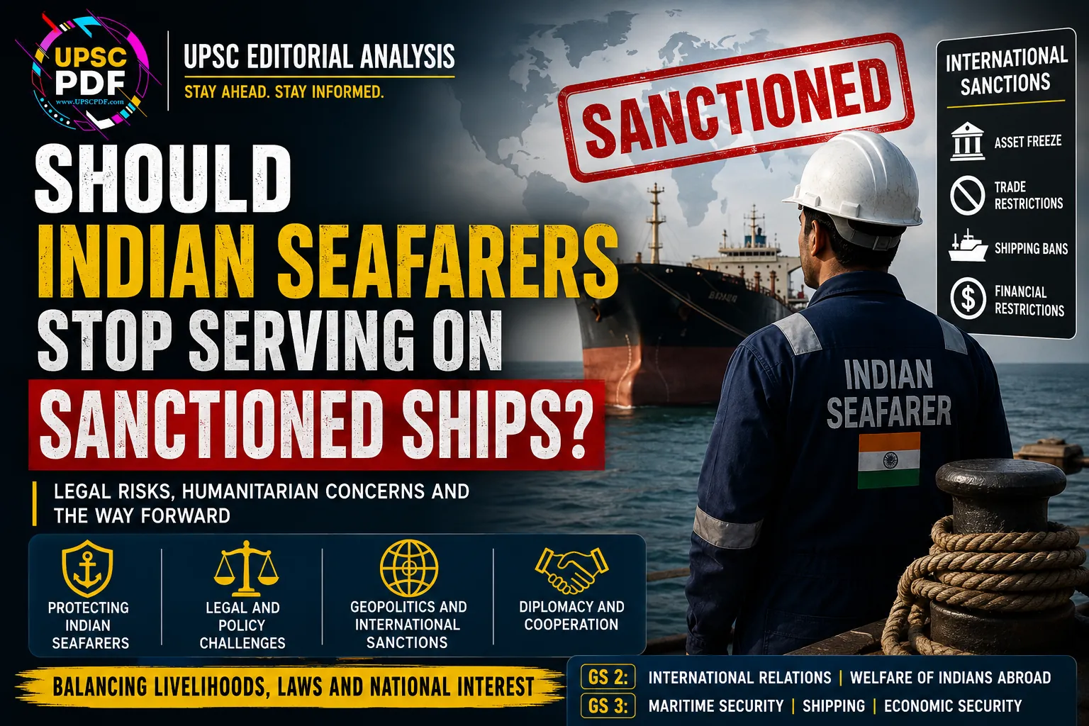 Should Indian Seafarers Stop Serving on Sanctioned Ships? : UPSCPDF Editorial Analysis