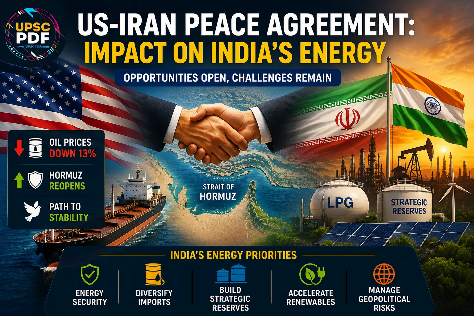 US-Iran Peace Agreement: India Energy Impact | UPSCPDF GS III Analysis