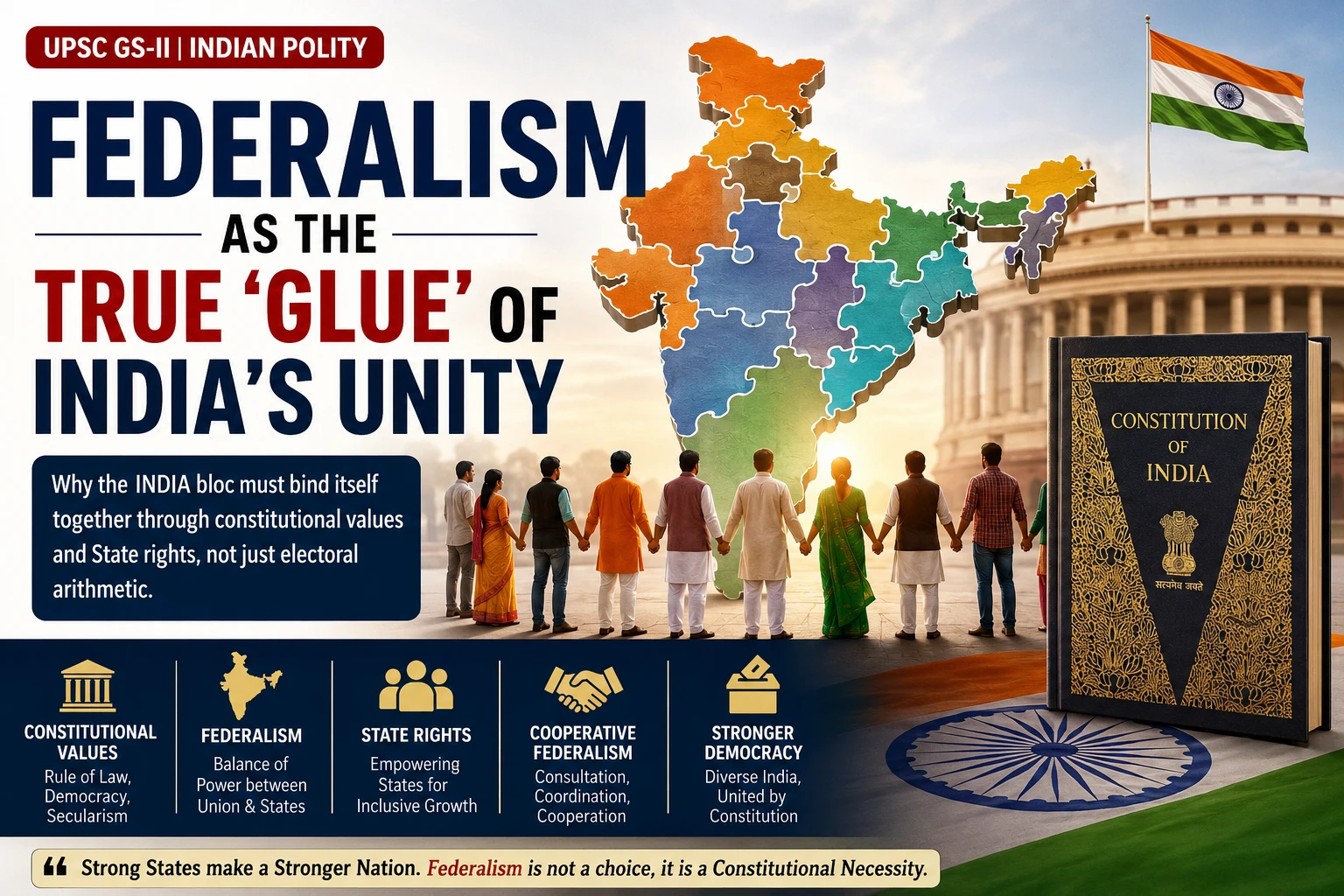 Federalism, INDIA Bloc & Centre-State Relations : UPSCPDF Editorial Analysis