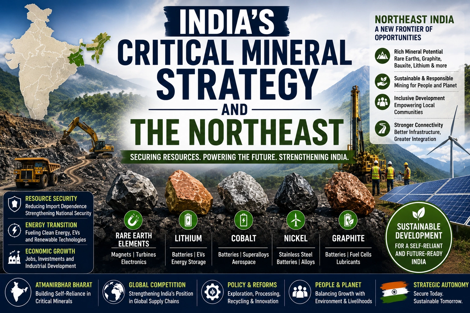 India’s Critical Mineral Strategy and the Northeast : UPSCPDF Editorial Analysis