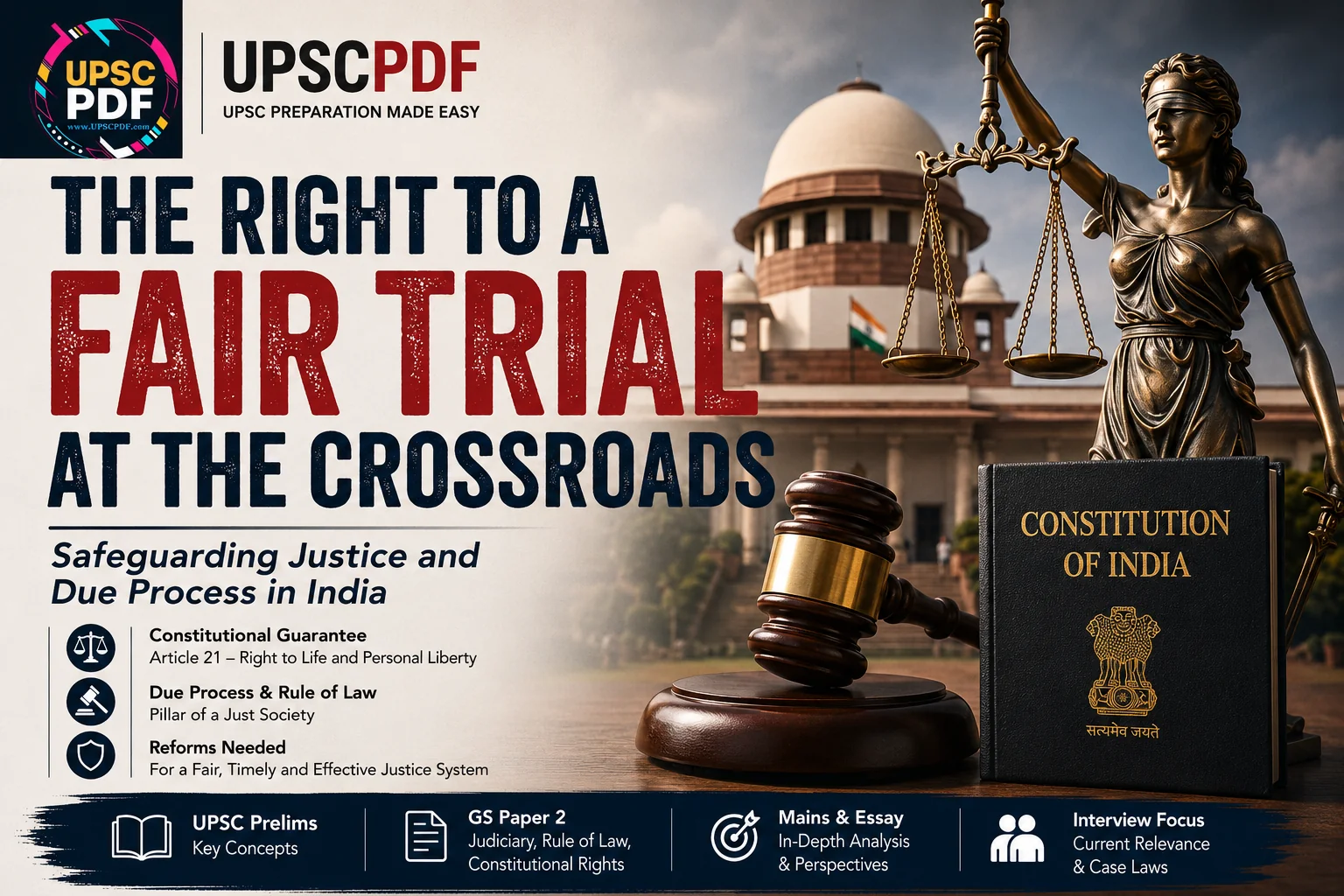 Fair Trial Under Pressure: Safeguarding Justice and Due Process in India : UPSCPDF Editorial Analysis