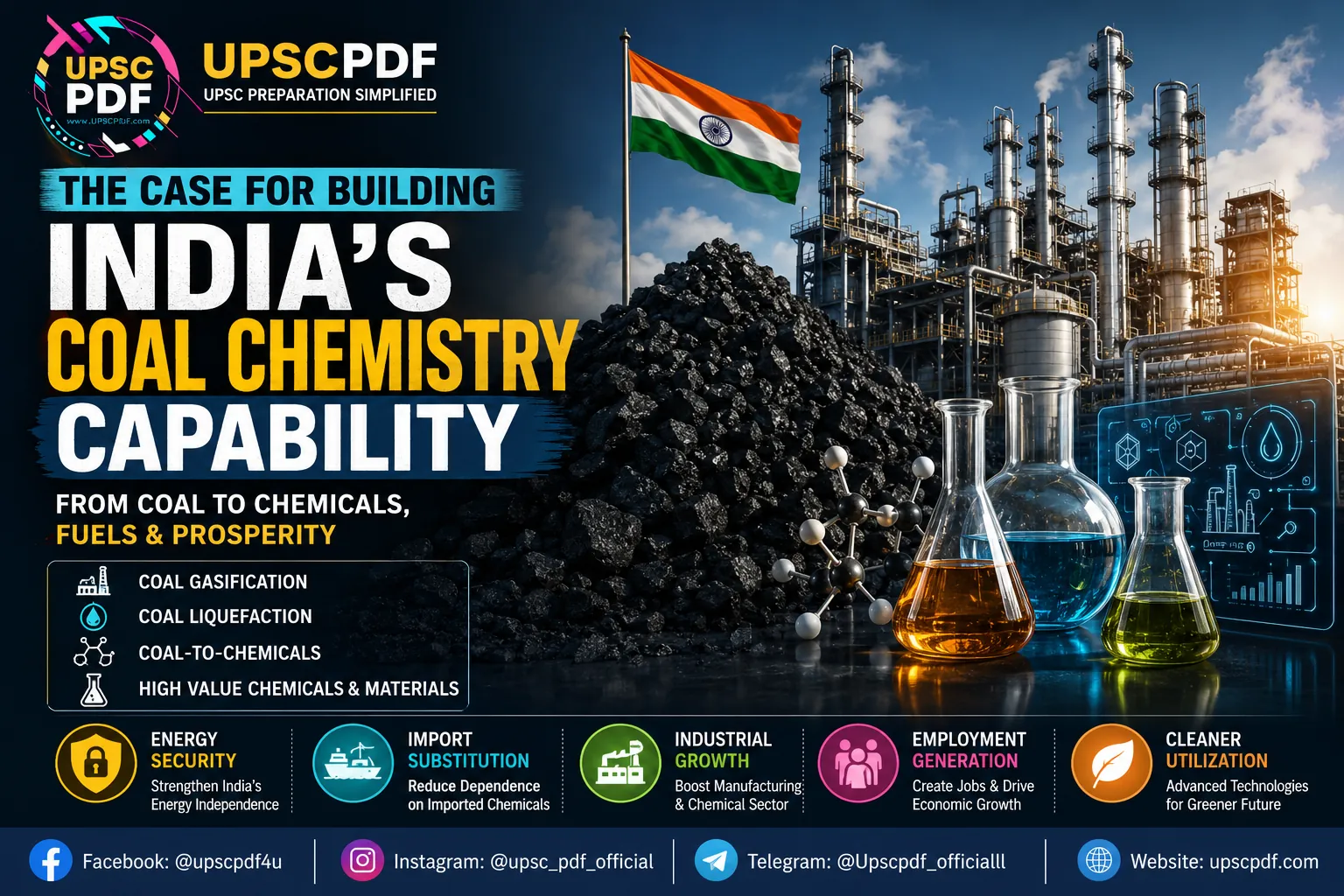 Coal Chemistry for Atmanirbhar Bharat: Unlocking Value from India’s Coal Resources : UPSCPDF Editorial Analysis