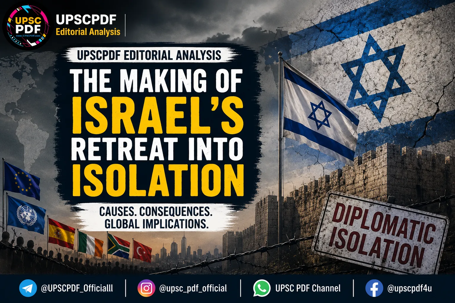 Israel’s Diplomatic Isolation: Causes, Consequences and Global Implications : UPSCPDF Editorial Analysis