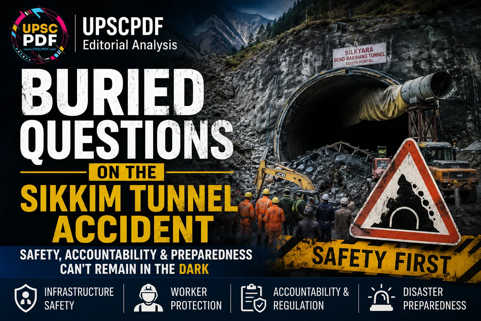 Sikkim Tunnel Tragedy and the Unanswered Questions of Infrastructure Safety : UPSCPDF Editorial Analysis