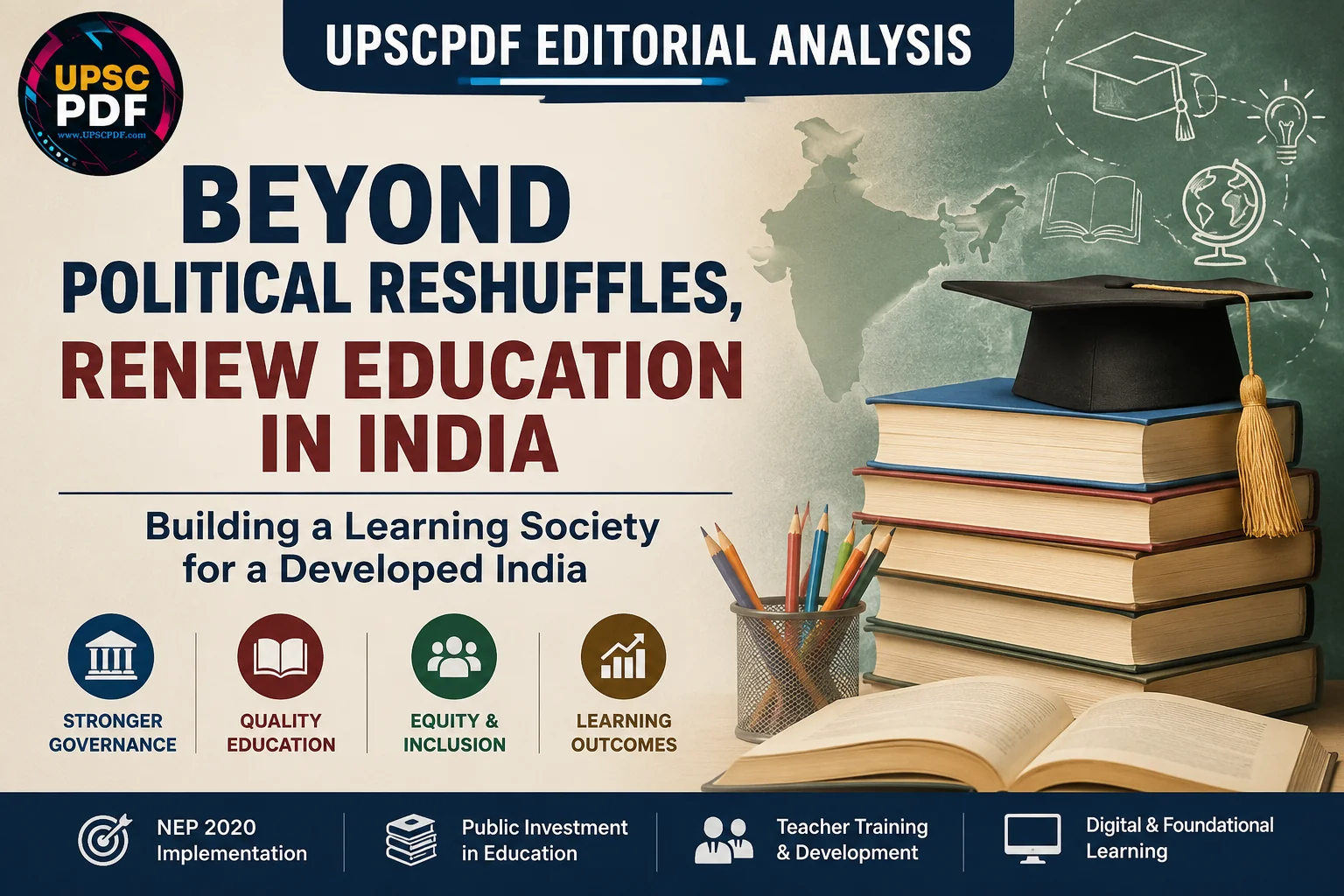 Beyond Cabinet Changes: Reimagining India’s Education Future : UPSCPDF Editorial Analysis