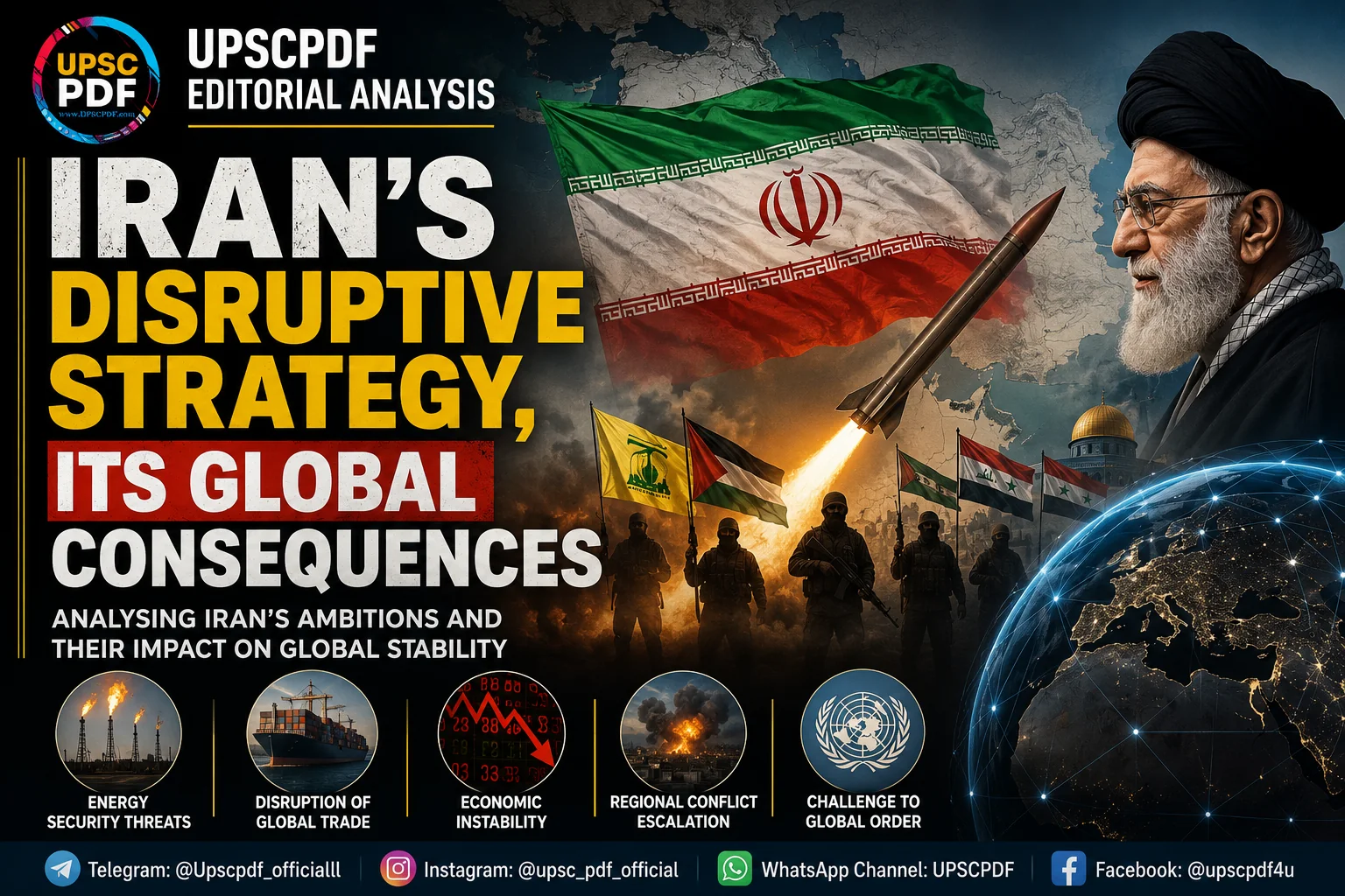 Iran’s Strategic Disruptions and Their Global Fallout : UPSCPDF Editorial Analysis