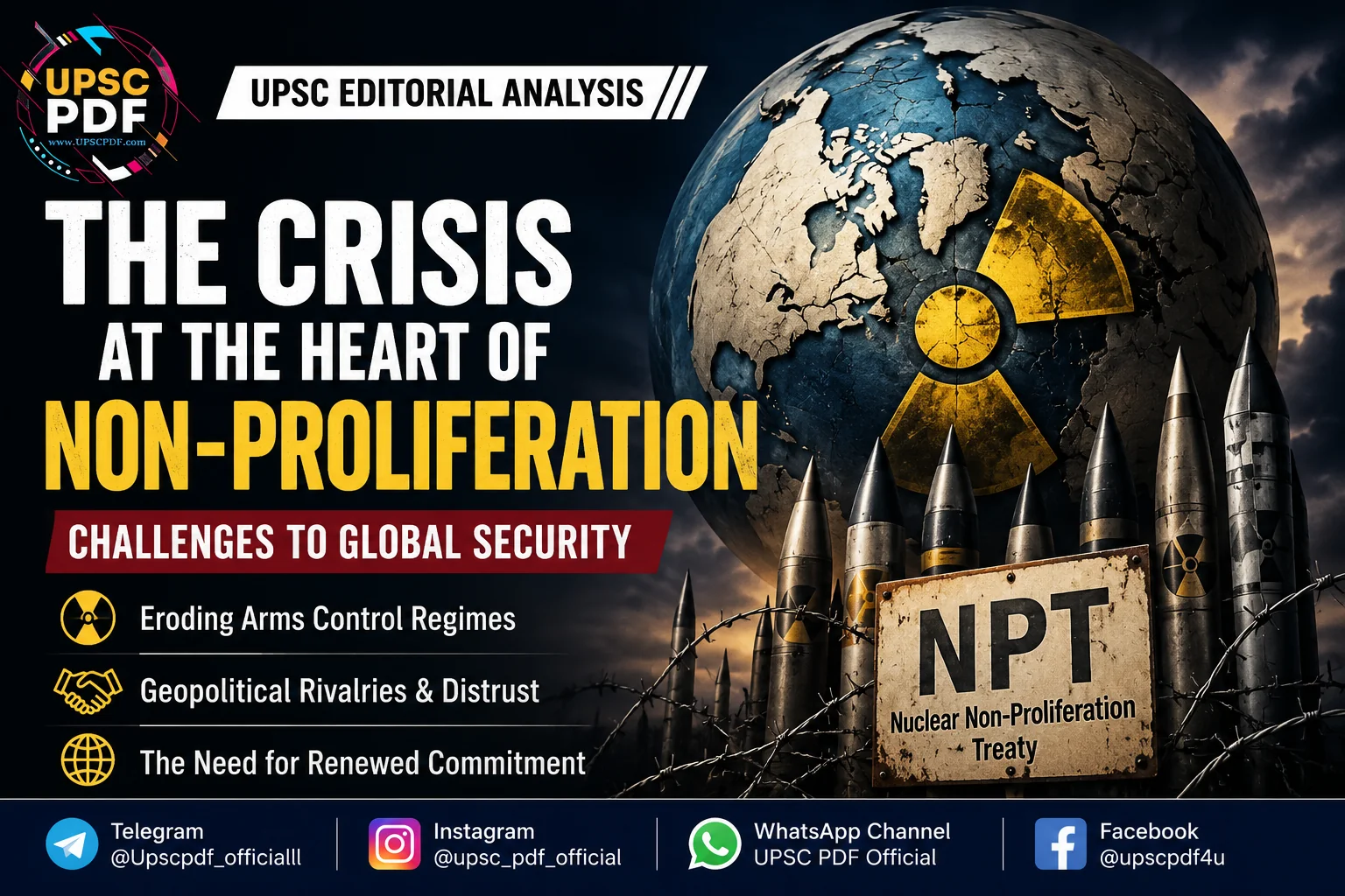 Nuclear Non-Proliferation Under Strain: The Growing Global Security Challenge : UPSCPDF Editorial Analysis