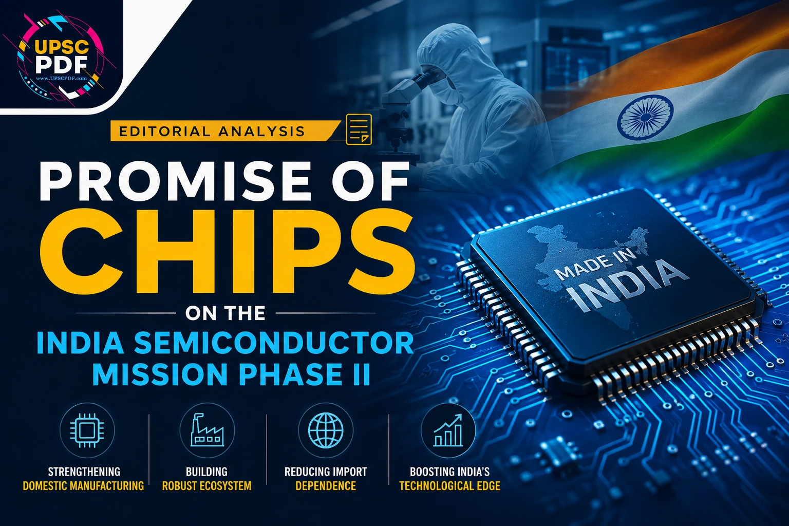 India’s Semiconductor Push Gets a New Boost: Decoding Semiconductor Mission Phase II : UPSCPDF Editorial Analysis